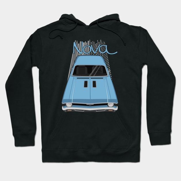 Chevrolet Nova 1969 - 1972 - mulsanne blue Hoodie by V8social